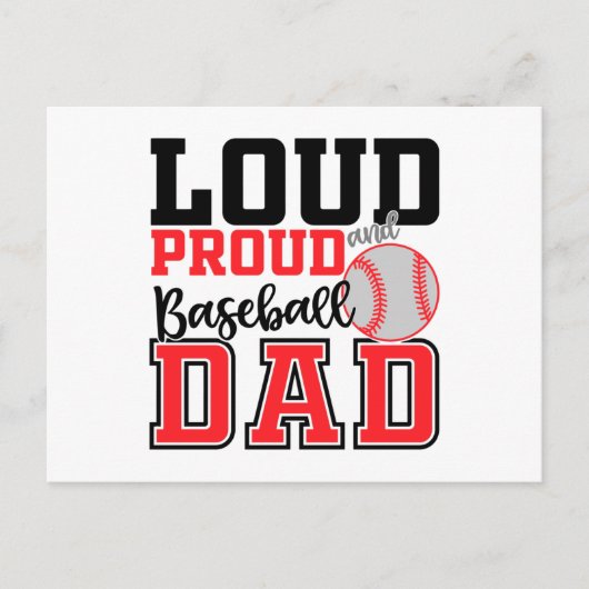 Loud en Proud Baseball Pap Briefkaart (Voorkant)