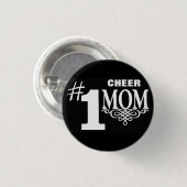 *LOUD EN PROUD CHEER MOM** RONDE BUTTON 3,2 CM (Voorkant /achterkant)