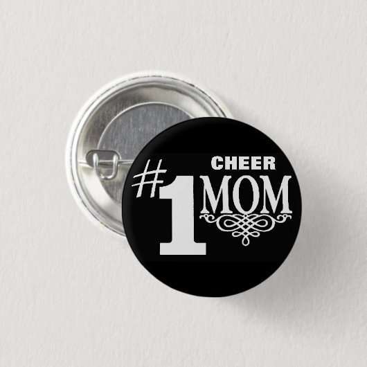 *LOUD EN PROUD CHEER MOM** RONDE BUTTON 3,2 CM (Voorkant /achterkant)
