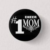 *LOUD EN PROUD CHEER MOM** RONDE BUTTON 3,2 CM (Voorkant)