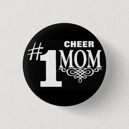 *LOUD EN PROUD CHEER MOM** RONDE BUTTON 3,2 CM (Voorkant)