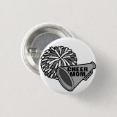 *LOUD EN PROUD CHEER MOM** RONDE BUTTON 3,2 CM (Voorkant /achterkant)