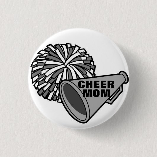 *LOUD EN PROUD CHEER MOM** RONDE BUTTON 3,2 CM (Voorkant)