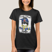 Loud en proud Volleyball Auntie Messy Bun Bleache T-shirt (Voorkant)