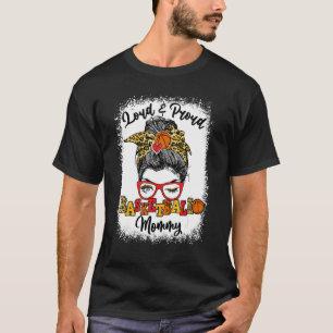 Loud en rode Basketball Mammie Bun Bleken T-shirt