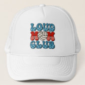 Loud Fan Ma Club Volleyball Heart Trucker Hat Trucker Pet (Voorkant)
