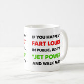 Loud Fart Jet Power Funny Mug Koffiemok (Voorkant rechts)