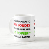 Loud Fart Jet Power Funny Mug Koffiemok (Voorkant links)
