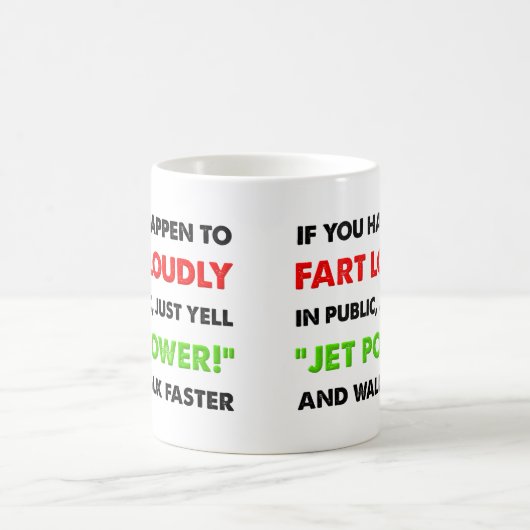 Loud Fart Jet Power Funny Mug Koffiemok (Center)