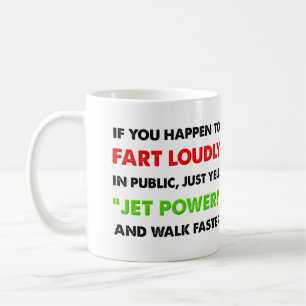 Loud Fart Jet Power Funny Mug Koffiemok