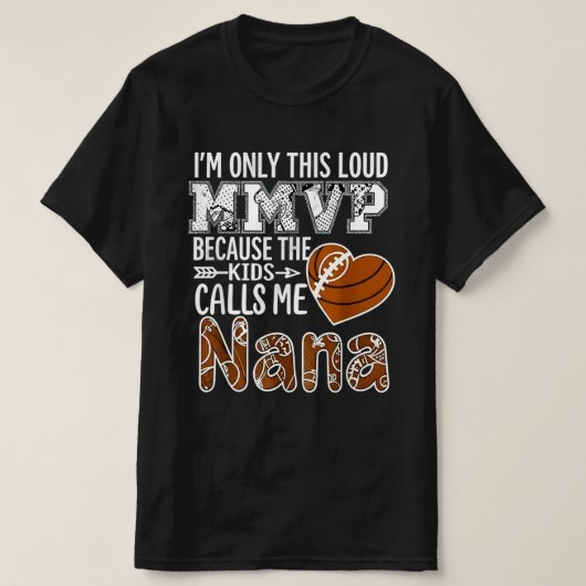 Loud football nana design - football grandma shirt (Design voorkant)