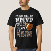 Loud football nana design - football grandma shirt (Voorkant)