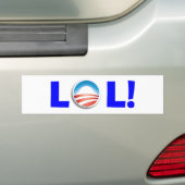 Loud lachen in Obama Bumpersticker (Op auto)