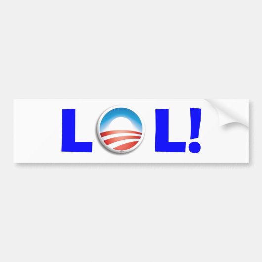 Loud lachen in Obama Bumpersticker (Voorkant)