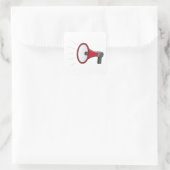 Loud Megaphone Vierkante Sticker (Tas)