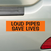 LOUD PIPES BEWAREN LEVEN BUMPERSTICKER (Op auto)