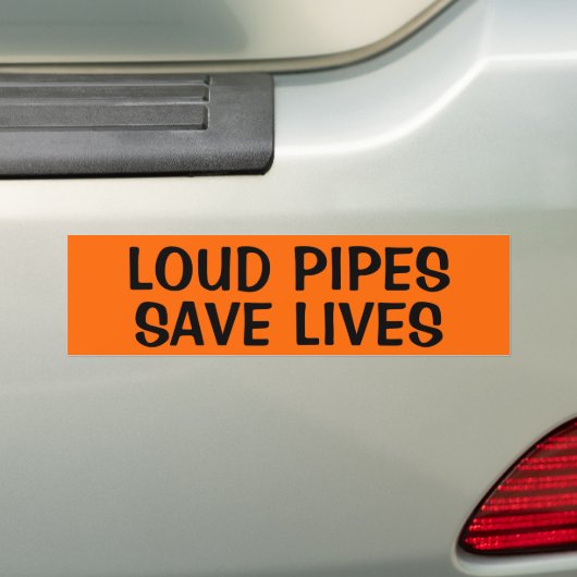 LOUD PIPES BEWAREN LEVEN BUMPERSTICKER (Op auto)