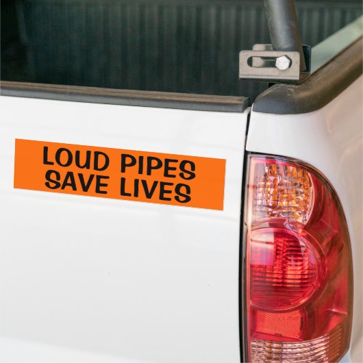 LOUD PIPES BEWAREN LEVEN BUMPERSTICKER (Op Truck)