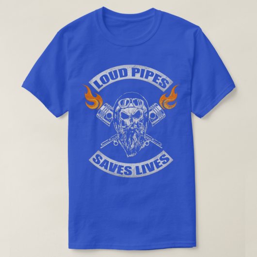 Loud Pipes redt levens motorfietszuigers Mo T-shirt (Design voorkant)