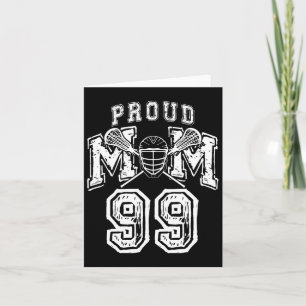 Loud Proud Lacrosse Mom Nummer Speler 99 Mama Fami Kaart