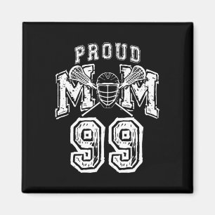 Loud Proud Lacrosse Mom Nummer Speler 99 Mama Fami Magneet