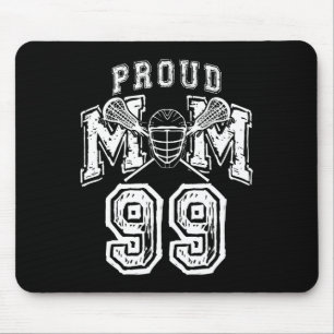 Loud Proud Lacrosse Mom Nummer Speler 99 Mama Fami Muismat
