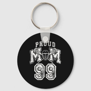 Loud Proud Lacrosse Mom Nummer Speler 99 Mama Fami Sleutelhanger