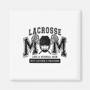 Loud Trots Lacrosse Mama Speler Mama Familie Grapp Magneet