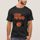 Loud Trots Moeder Basketbal Moeder T-shirt (Voorkant)