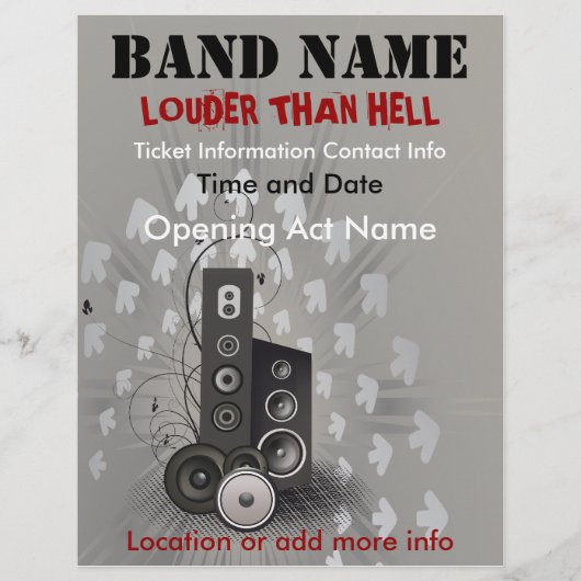 Louder dan Hell Music Flyer (Voorkant)
