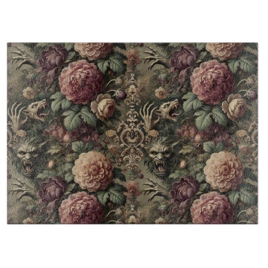 Louder than Blooms - Gotisch Victoriaans Snijplank (Voorkant)