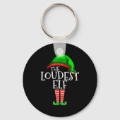 Loudest Elf Group Matching Family Christmas Loud F Sleutelhanger (Voorkant)