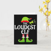 Loudest Elf Matching Family-kerstfeest Kaart (Gele Bloem)