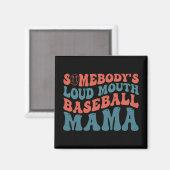 Loudmouth Baseball Mama Magneet (Voorkant / Achterkant)