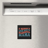 Loudmouth Baseball Mama Magneet (Insitu (Vaatwasser))