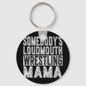 Loudmouth Worstelen Mama Mam Funny Moederdag Sleutelhanger (Voorkant)
