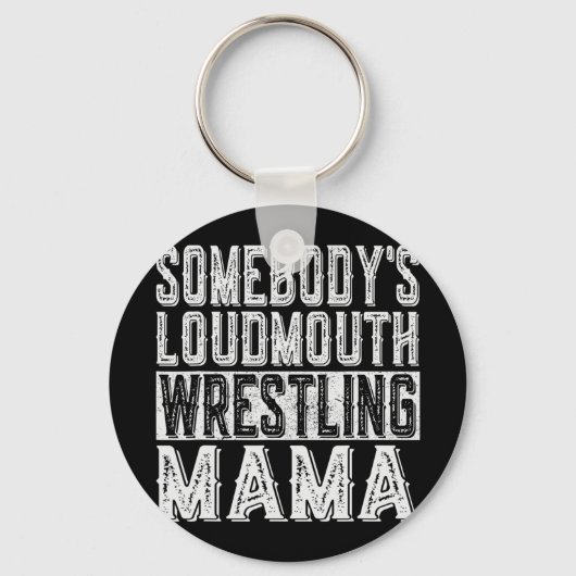 Loudmouth Worstelen Mama Mam Funny Moederdag Sleutelhanger (Voorkant)