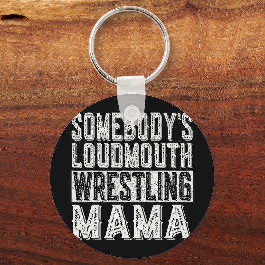 Loudmouth Worstelen Mama Mam Funny Moederdag Sleutelhanger (Voorkant)