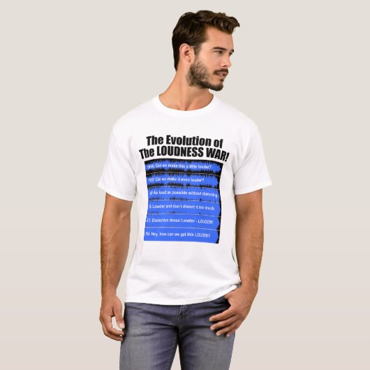 Loudness War Evolution T-shirt (Voorkant volledig)