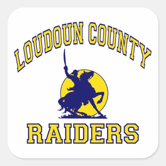 Loudoun County Raiders Vierkante Sticker (Voorkant)