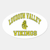 Loudoun Valley Vikings Ovale Sticker (Voorkant)
