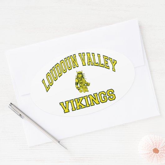 Loudoun Valley Vikings Ovale Sticker (Envelop)