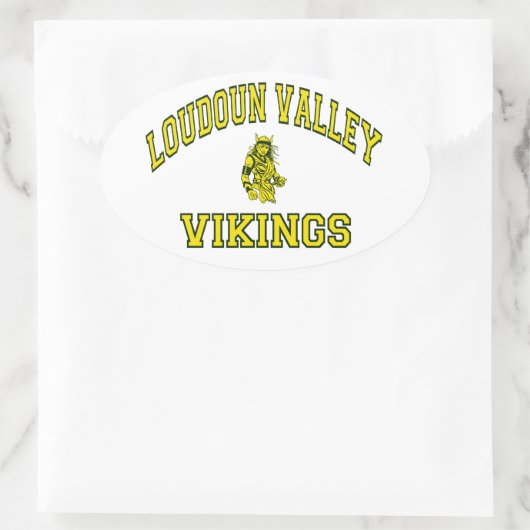 Loudoun Valley Vikings Ovale Sticker (Tas)