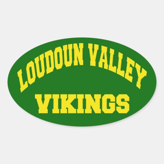 Loudoun Valley Vikings Ovale Sticker (Voorkant)