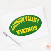 Loudoun Valley Vikings Ovale Sticker (Envelop)