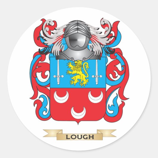Lough Coat of Arms (Family Crest) Ronde Sticker (Voorkant)