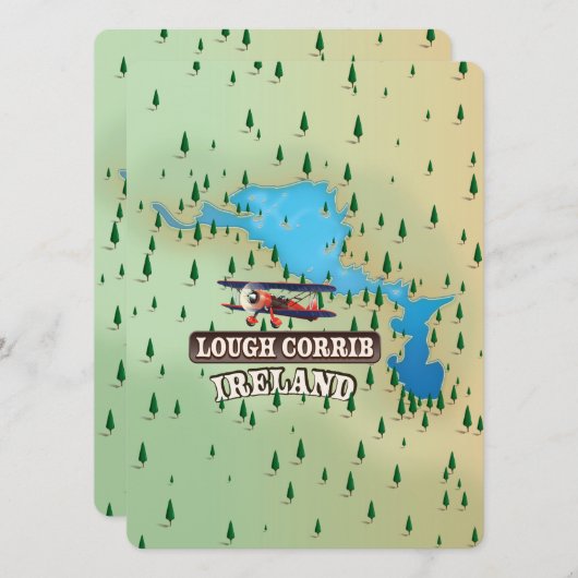 Lough Corrib Ireland Map. (Voorkant / Achterkant)