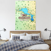 Lough Corrib Ireland  Map. Canvas Afdruk (Insitu (Slaapkamer))