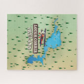 Lough Corrib Ireland  Map. Legpuzzel (Horizontaal)