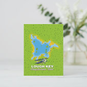 Lough Key County Roscommon, Ierland kaart (Staand voorkant)